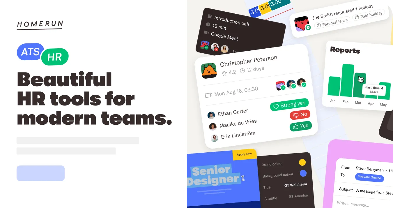 Beautiful ATS & HR tool for modern teams | Homerun